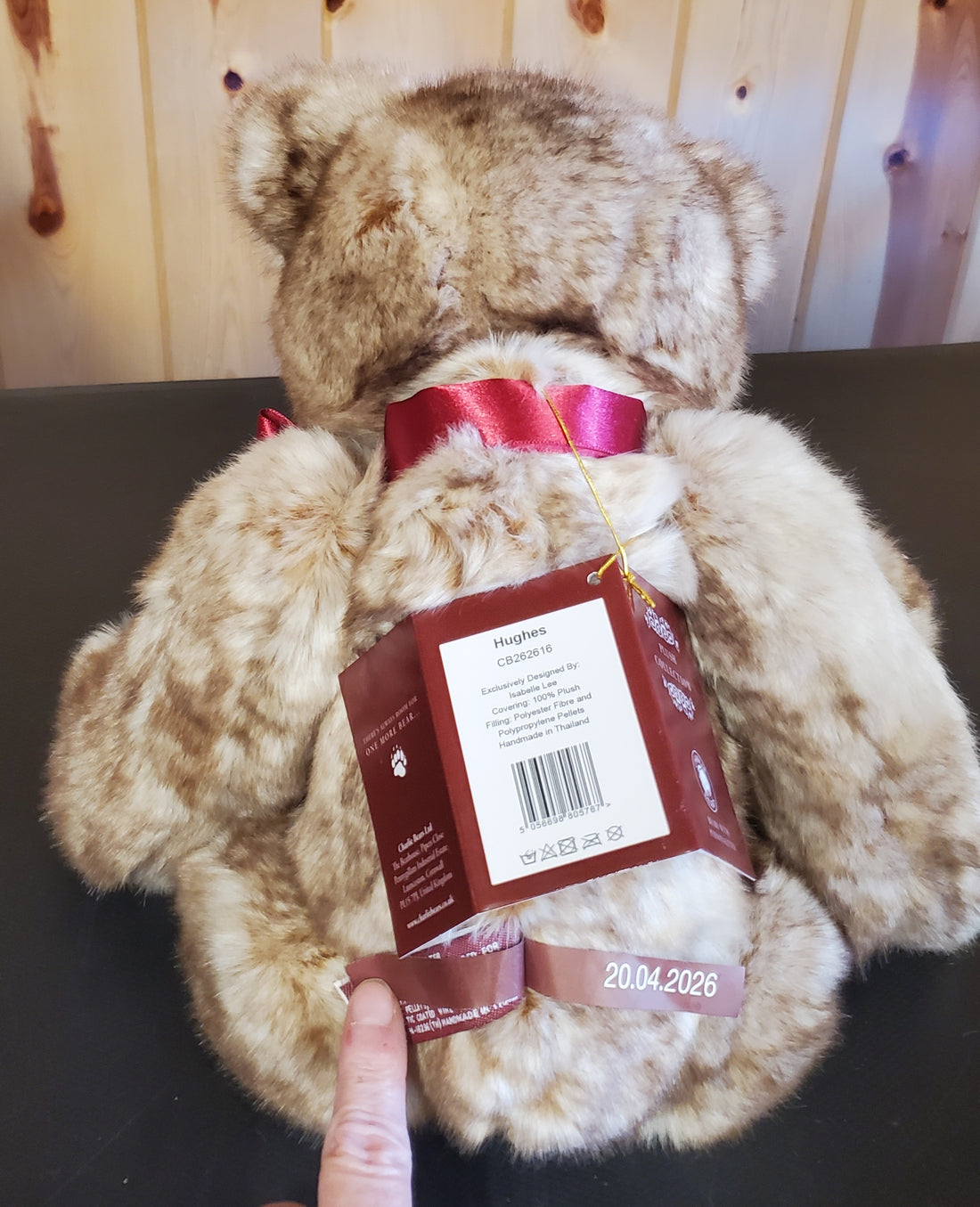 Hughes - 14.5" Beige and Brown Tinkler Bear w/Bells Inside by Charlie Bears