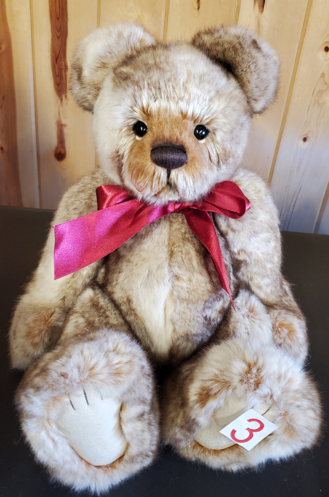 Hughes - 14.5" Beige and Brown Tinkler Bear w/Bells Inside by Charlie Bears