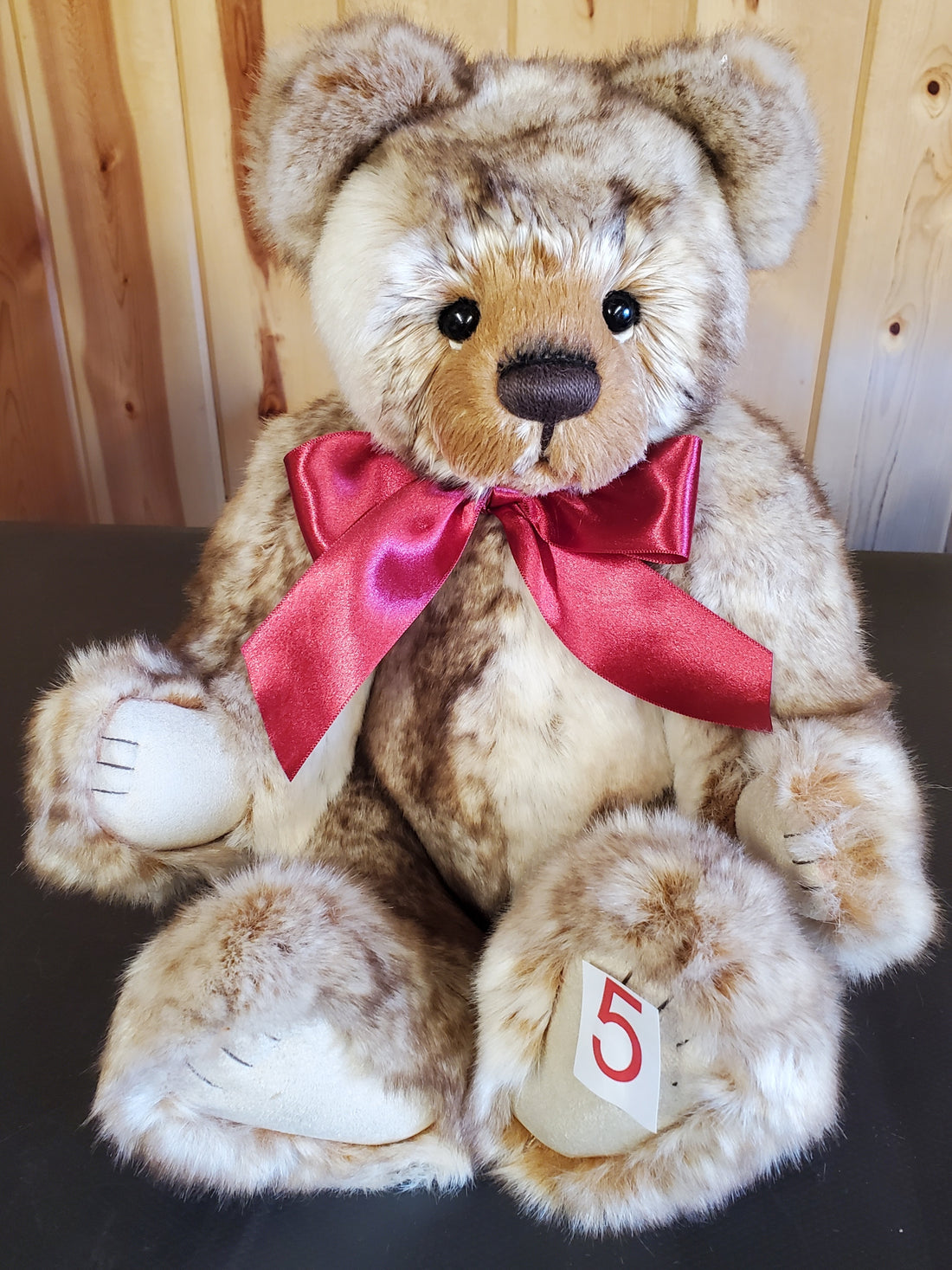 Hughes - 14.5" Beige and Brown Tinkler Bear w/Bells Inside by Charlie Bears