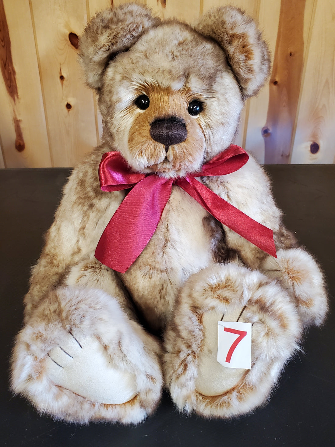 Hughes - 14.5" Beige and Brown Tinkler Bear w/Bells Inside by Charlie Bears