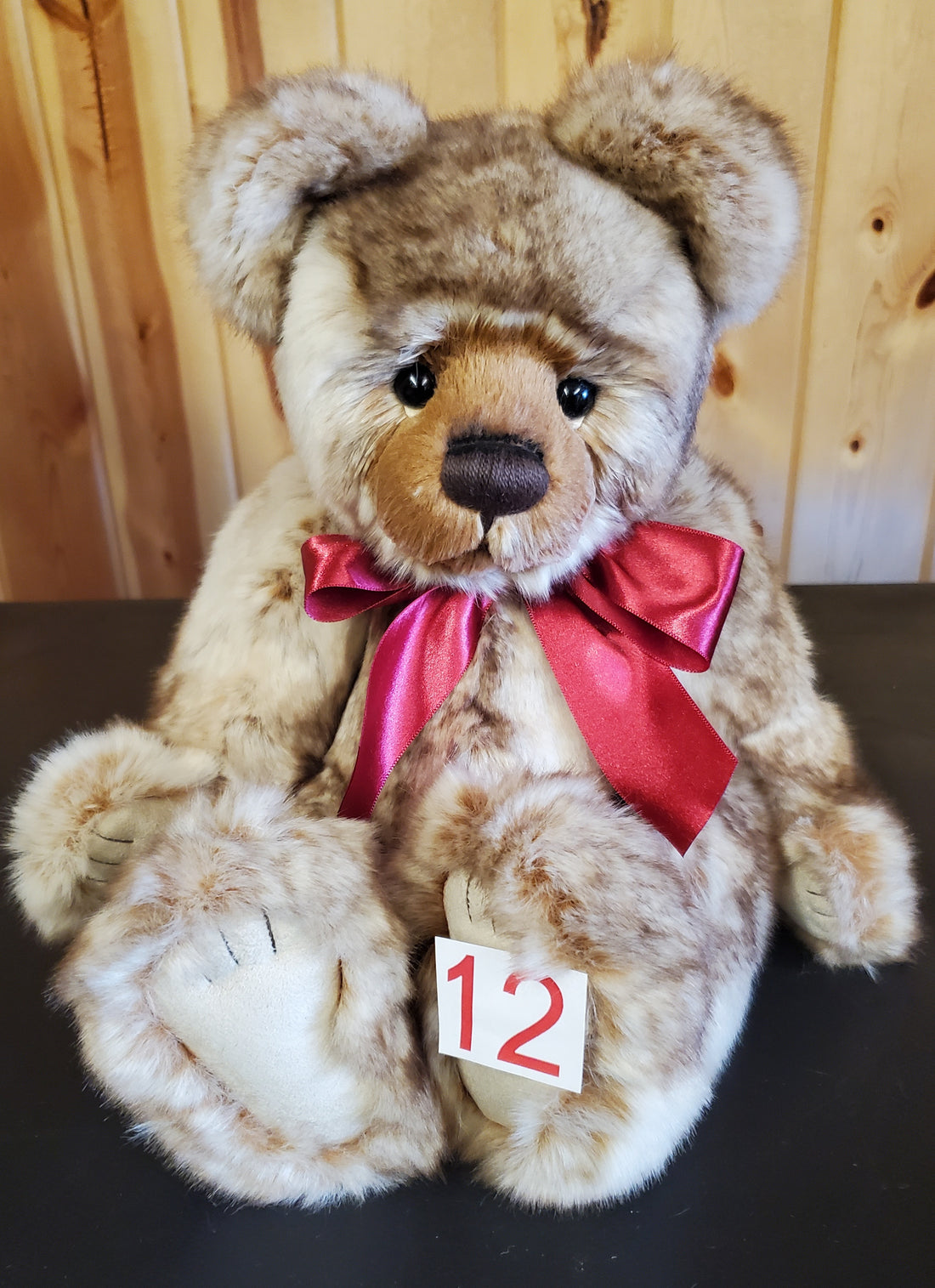 Hughes - 14.5" Beige and Brown Tinkler Bear w/Bells Inside by Charlie Bears