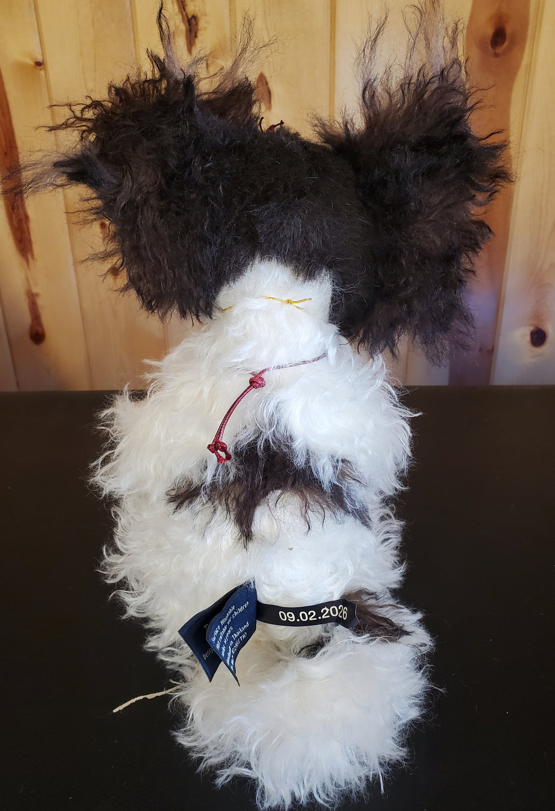 Trixibelle - 14" White and Brown Mohair and Alpaca Puppy Dog - Isabelle Collection by Charlie Bears - Only 200 Made