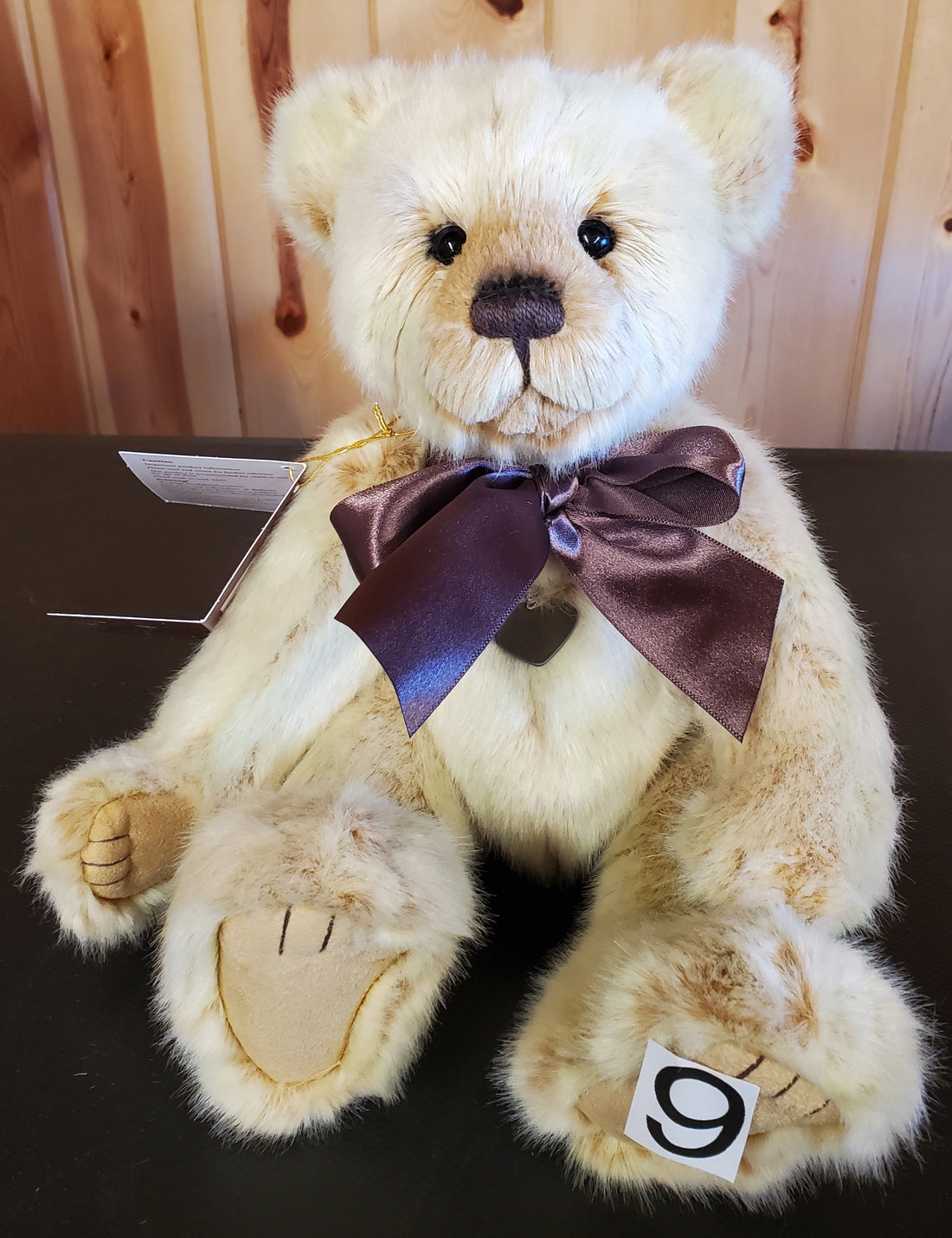 Snoozy - 12" Cream and Tan Plush by Charlie Bears