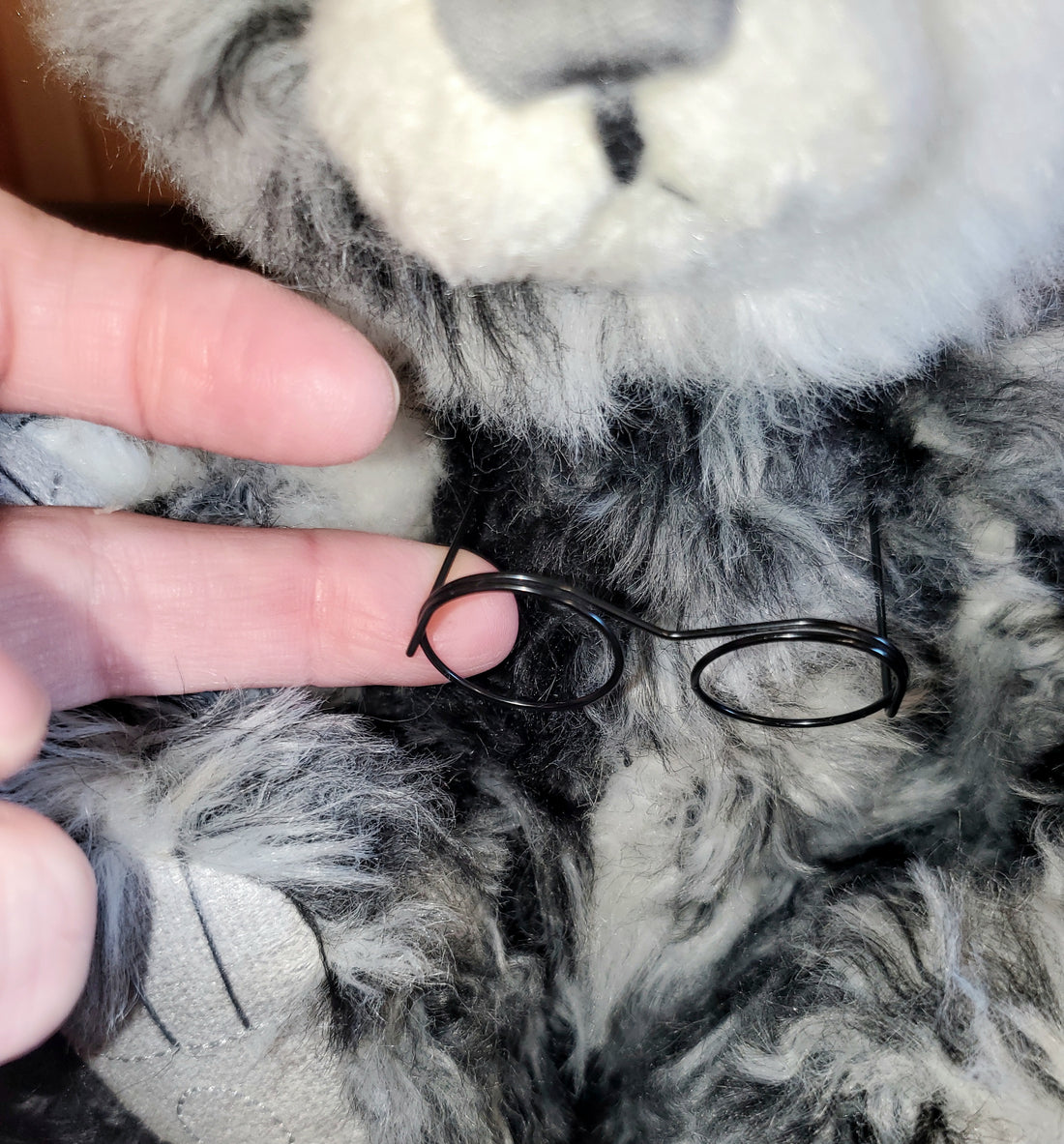 Glasses Monster - 11" Black, Grey, and White Plush from the Monsterology Series by Charlie Bears