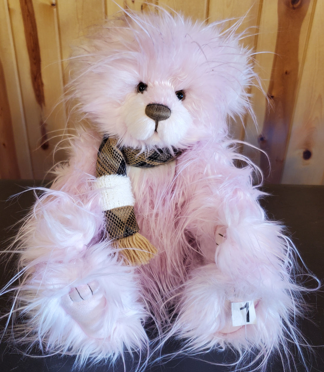 Iris - 16" Pink Plumo Bear w/Gossimer Fur by Charlie Bears