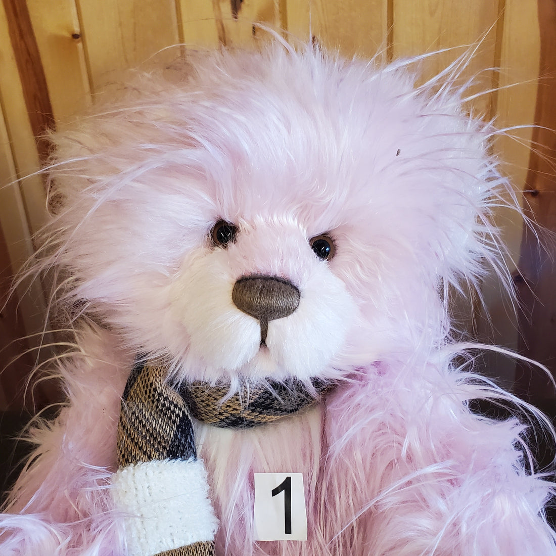 Iris - 16" Pink Plumo Bear w/Gossimer Fur by Charlie Bears