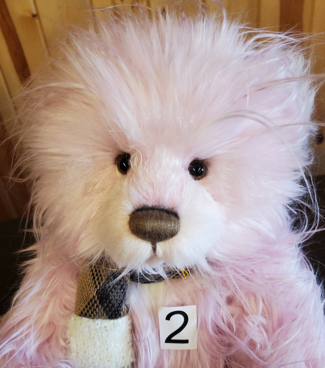 Iris - 16" Pink Plumo Bear w/Gossimer Fur by Charlie Bears