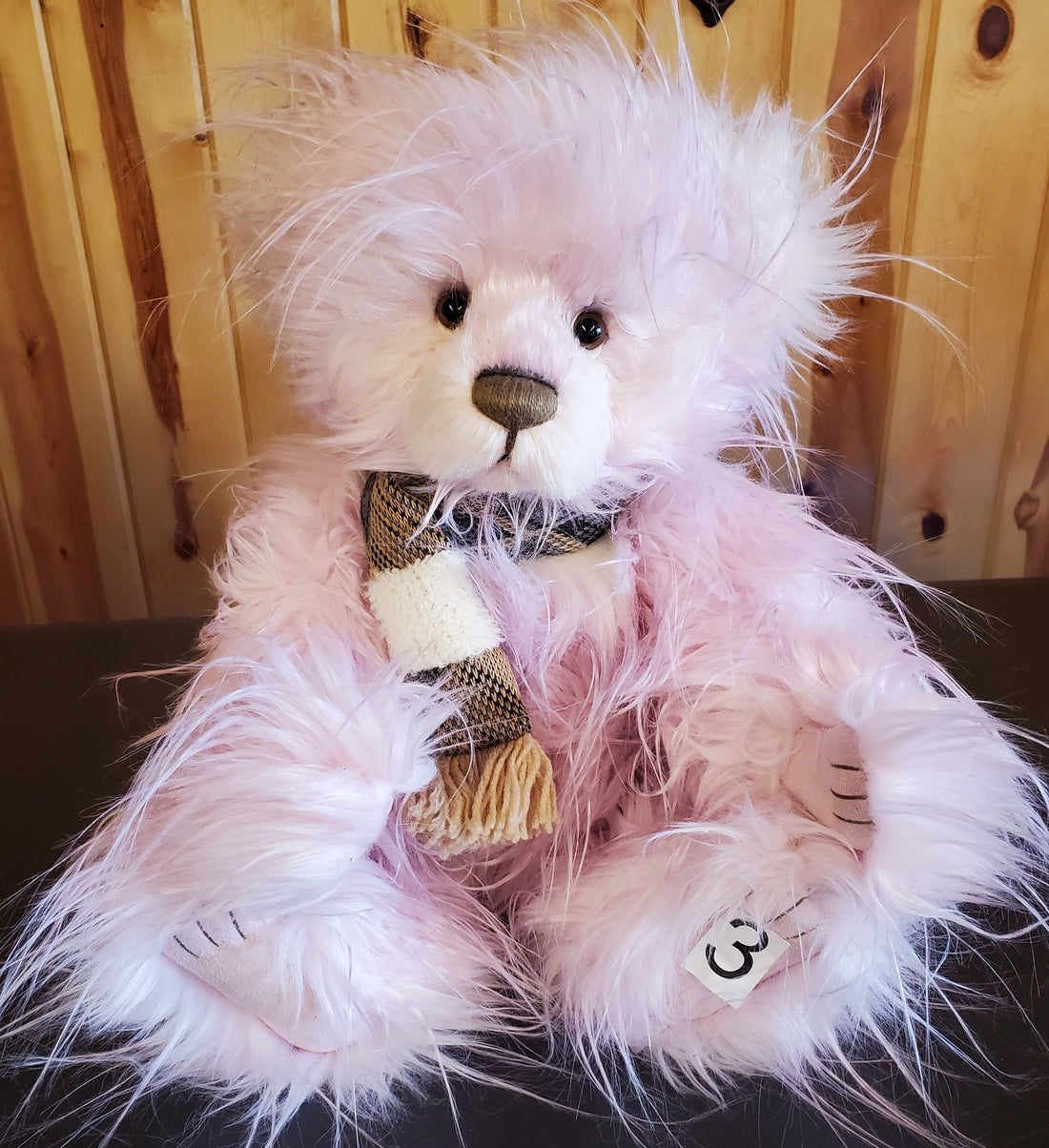 Iris - 16" Pink Plumo Bear w/Gossimer Fur by Charlie Bears