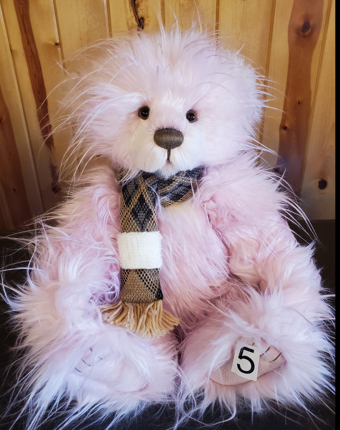 Iris - 16" Pink Plumo Bear w/Gossimer Fur by Charlie Bears