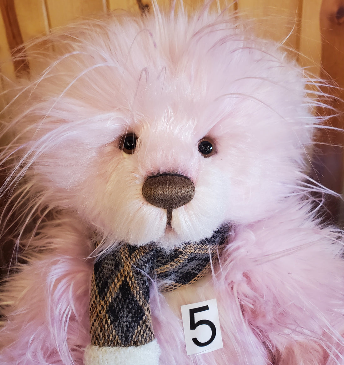 Iris - 16" Pink Plumo Bear w/Gossimer Fur by Charlie Bears