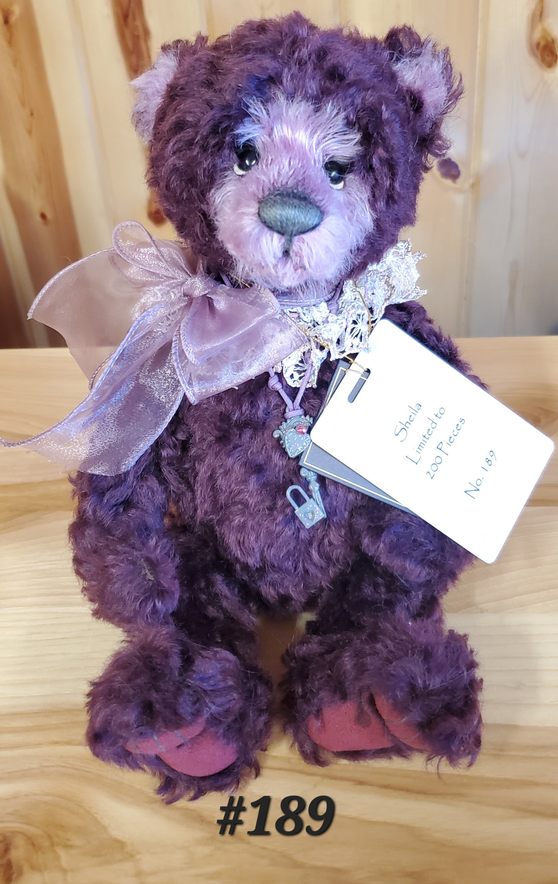 Sheila - 13" Burgundy Plum Mohair Isabelle Collection only 200 Made!