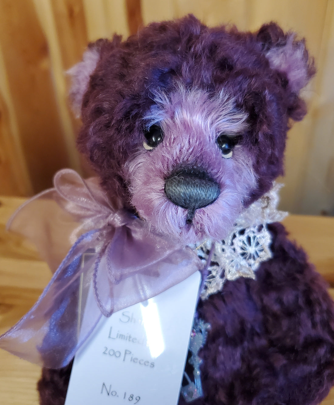 Sheila - 13" Burgundy Plum Mohair Isabelle Collection only 200 Made!