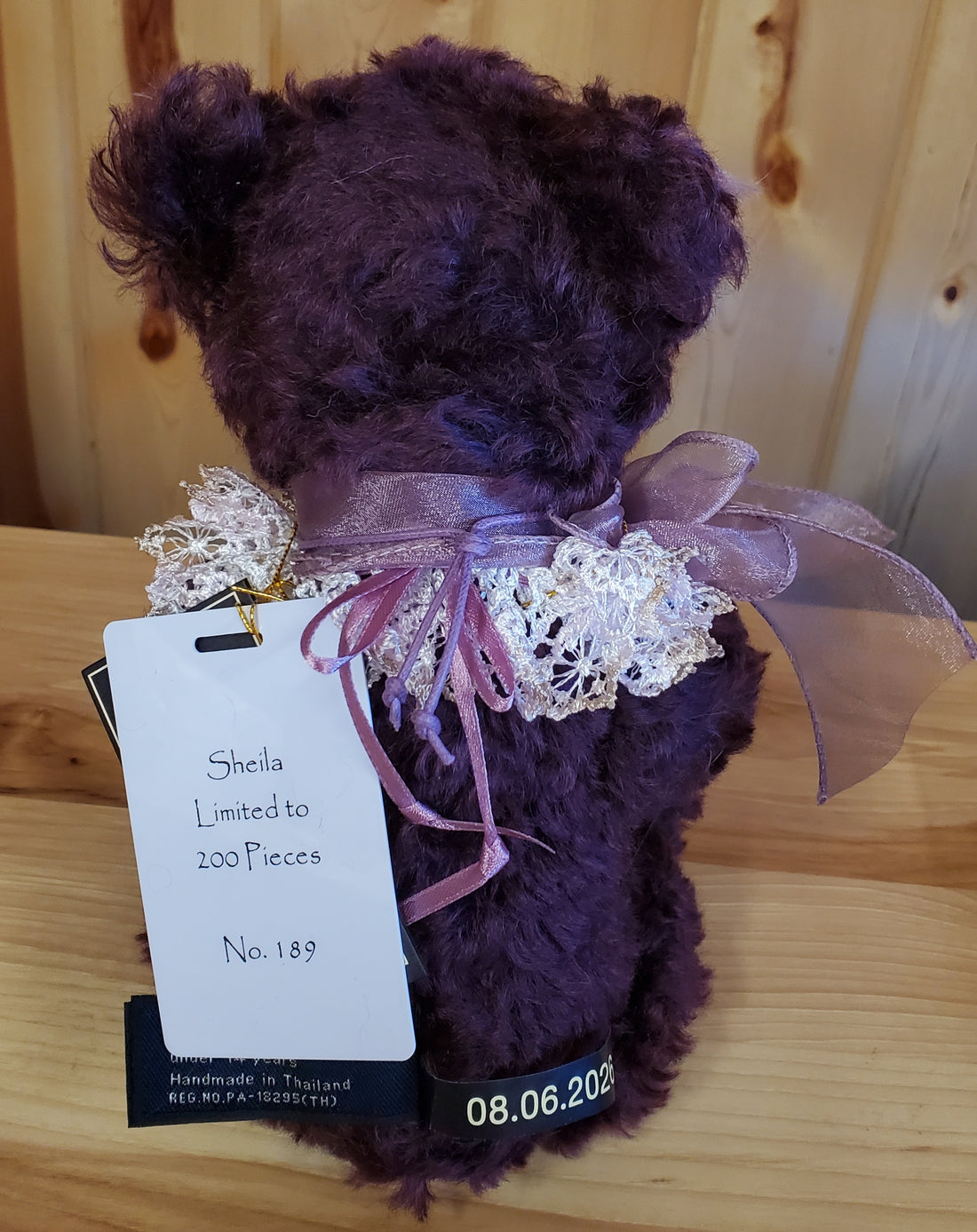 Sheila - 13" Burgundy Plum Mohair Isabelle Collection only 200 Made!