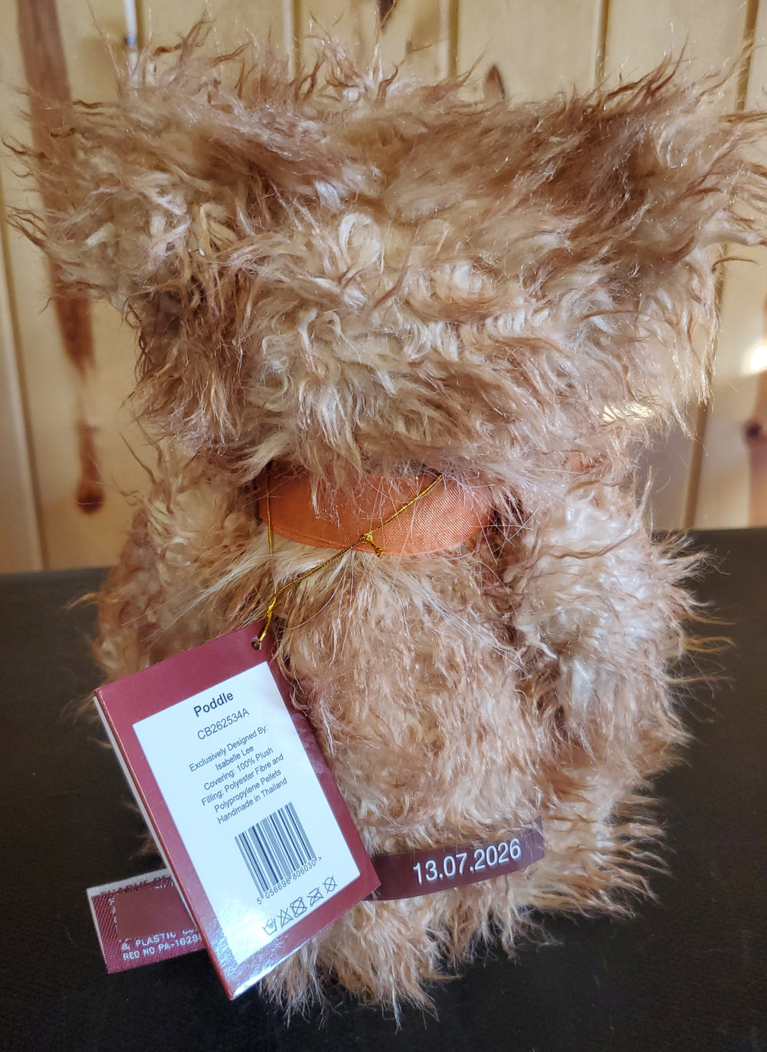 Poddle - 12.5" Apricot Bear w/ Orange Bow - Toddle, Whizz's Sibling by Charlie Bears
