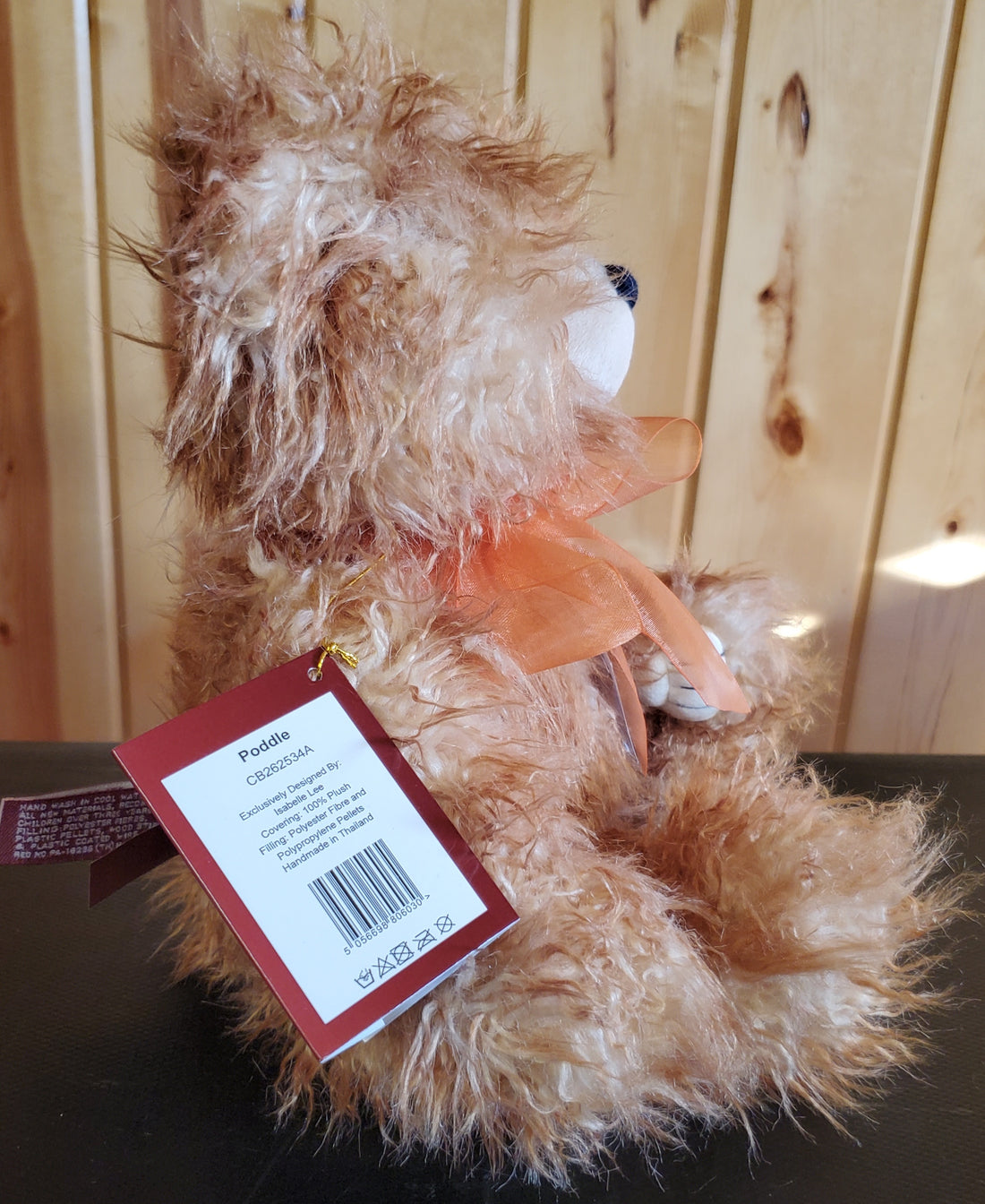 Poddle - 12.5" Apricot Bear w/ Orange Bow - Toddle, Whizz's Sibling by Charlie Bears