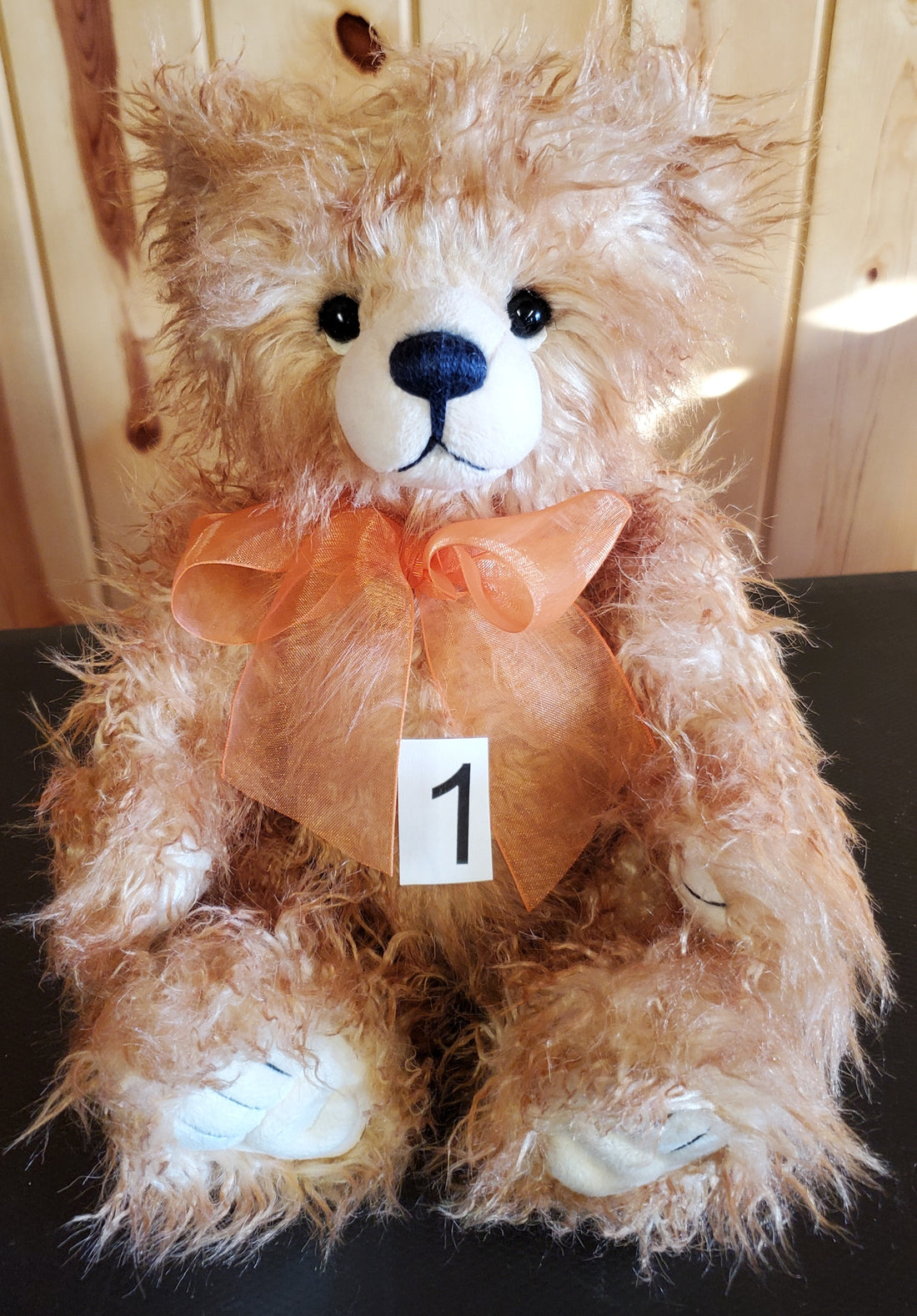 Poddle - 12.5" Apricot Bear w/ Orange Bow - Toddle, Whizz's Sibling by Charlie Bears