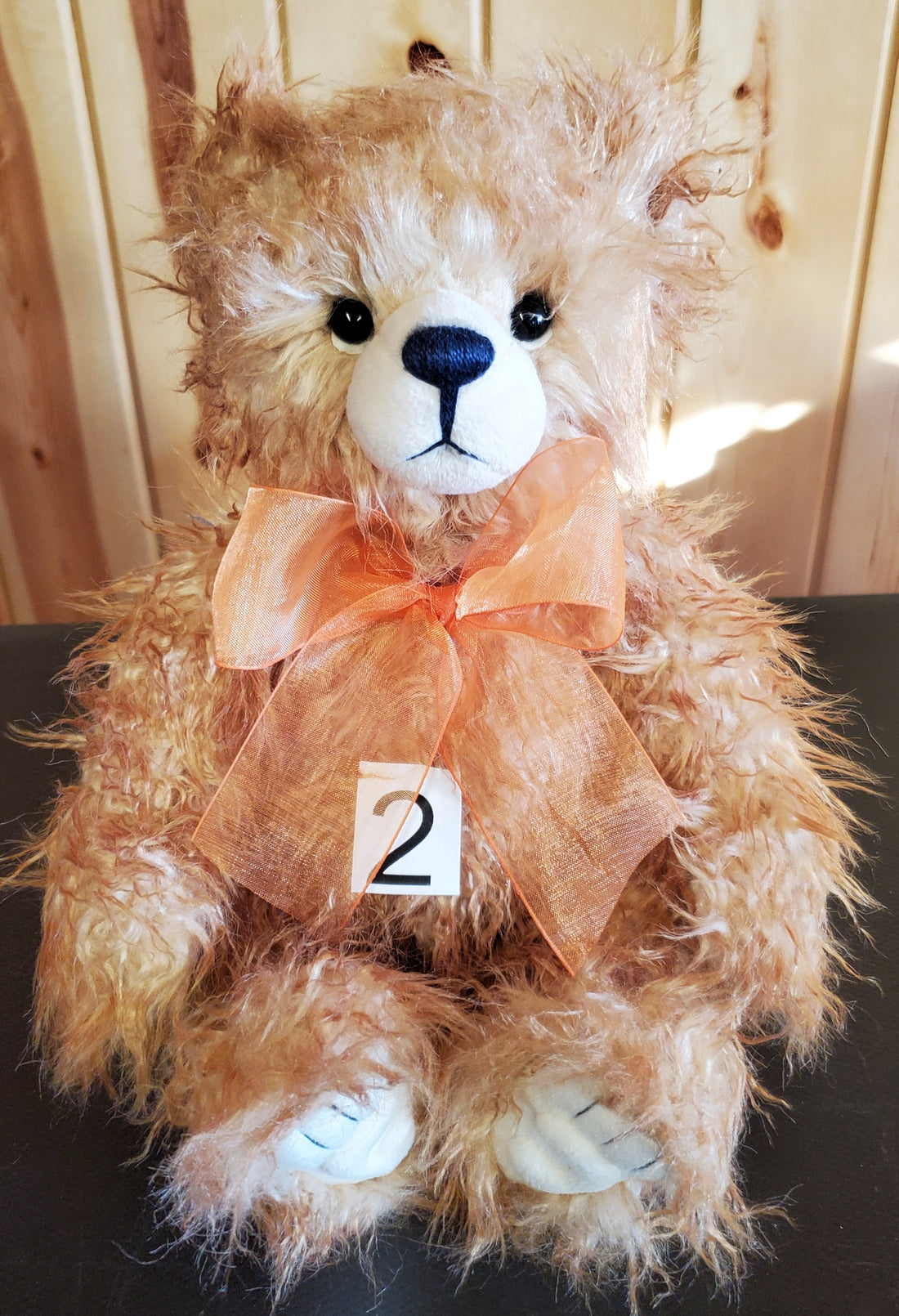 Poddle - 12.5" Apricot Bear w/ Orange Bow - Toddle, Whizz's Sibling by Charlie Bears