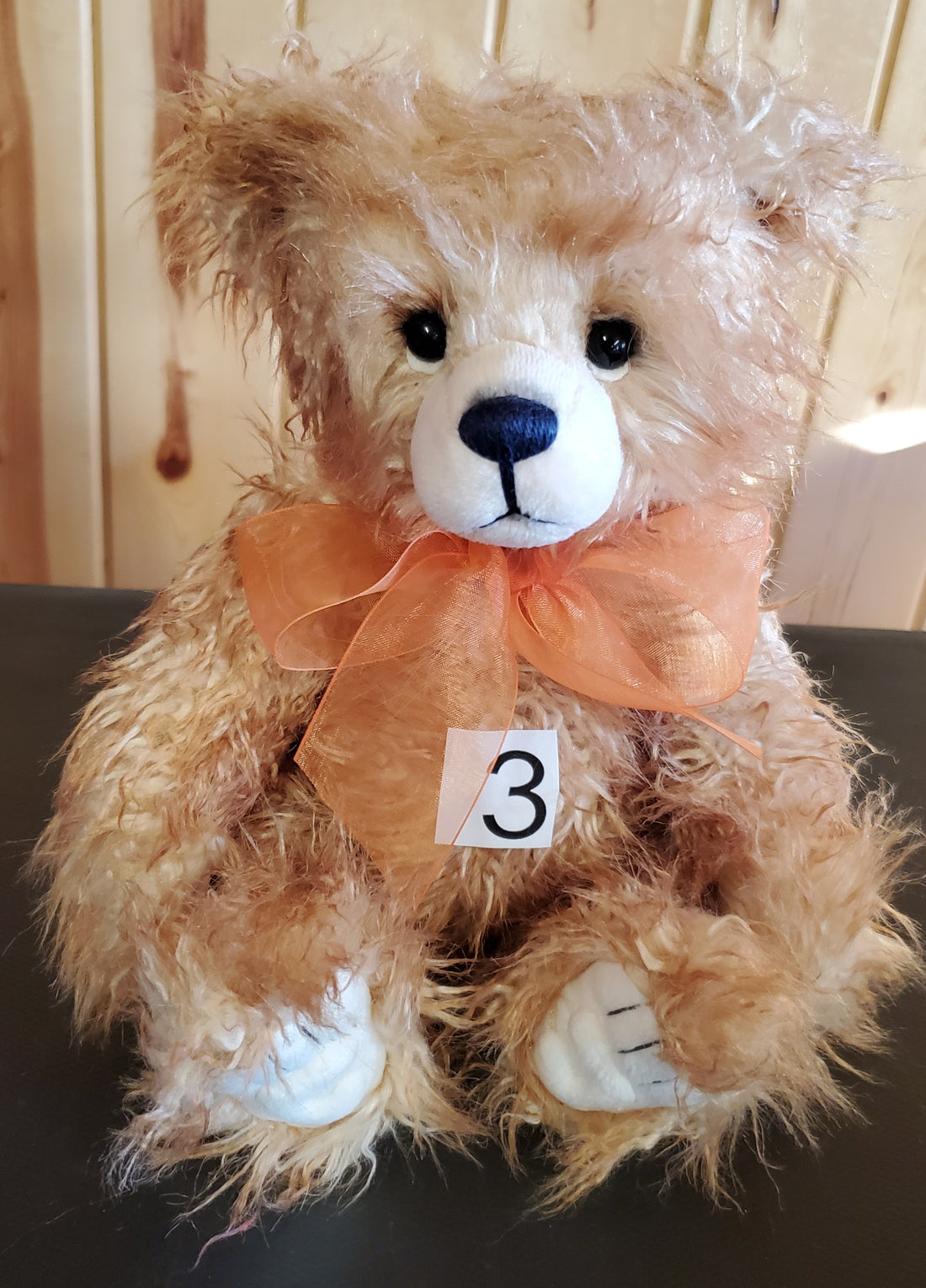 Poddle - 12.5" Apricot Bear w/ Orange Bow - Toddle, Whizz's Sibling by Charlie Bears