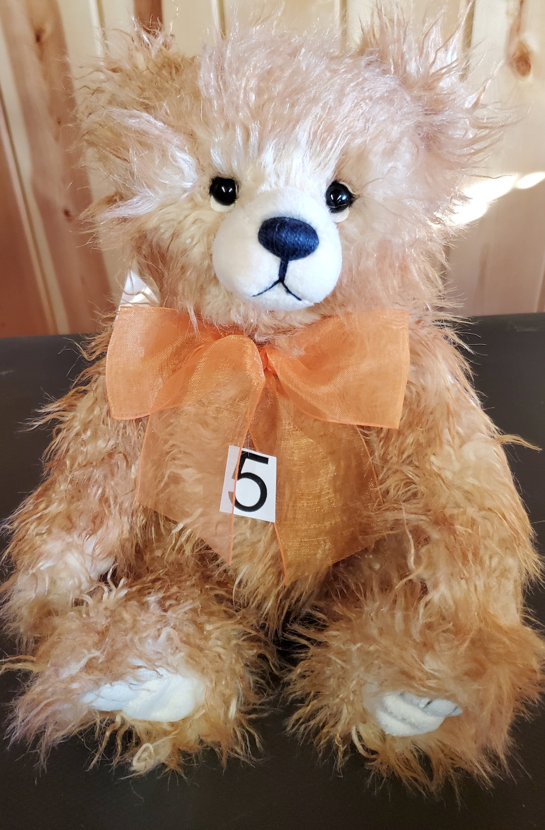 Poddle - 12.5" Apricot Bear w/ Orange Bow - Toddle, Whizz's Sibling by Charlie Bears