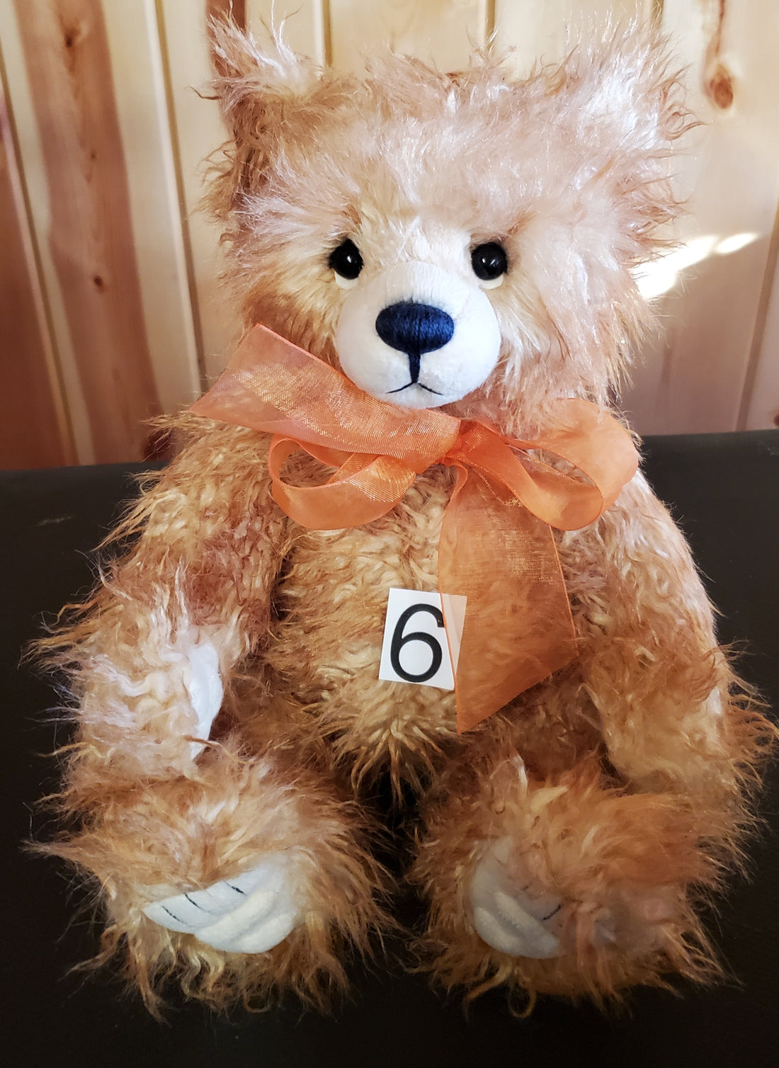 Poddle - 12.5" Apricot Bear w/ Orange Bow - Toddle, Whizz's Sibling by Charlie Bears