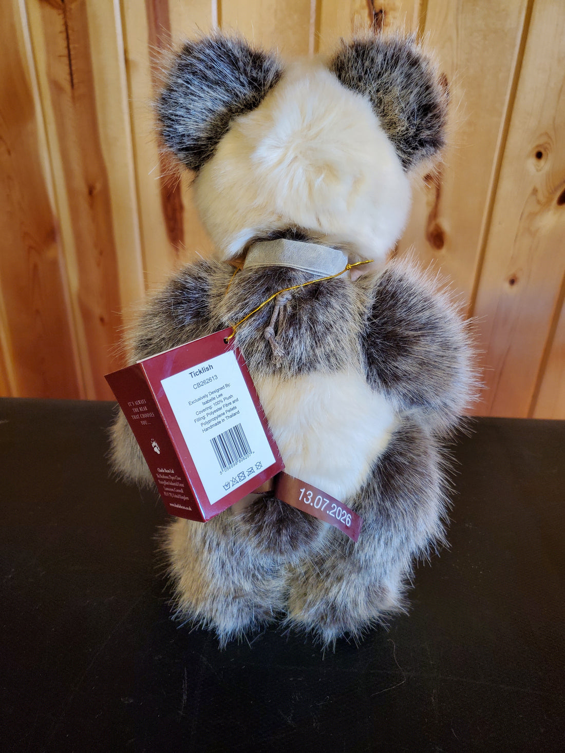 Ticklish - 11.5" Brown and Ivory Standing Panda by Charlie Bears