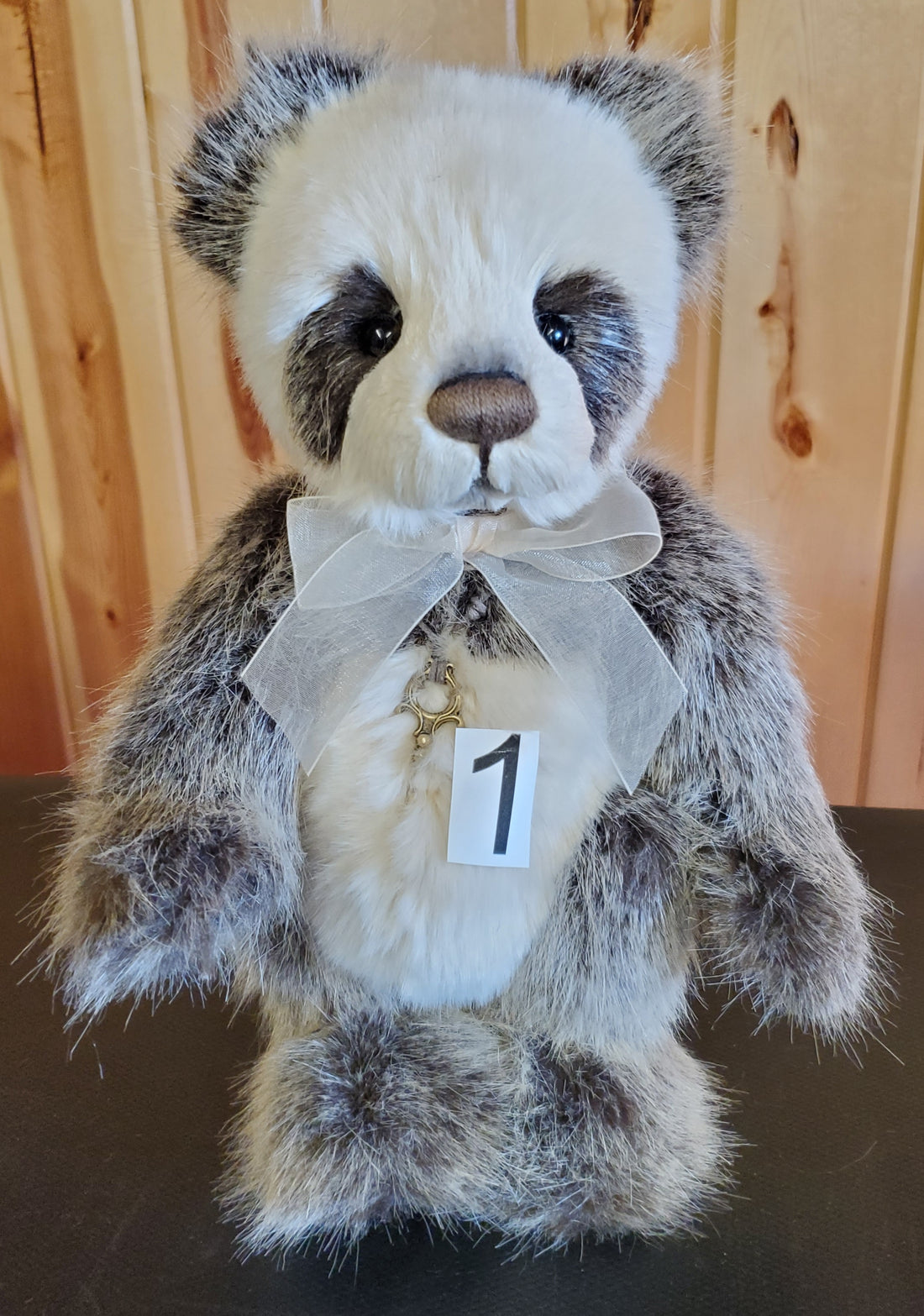 Ticklish - 11.5" Brown and Ivory Standing Panda by Charlie Bears