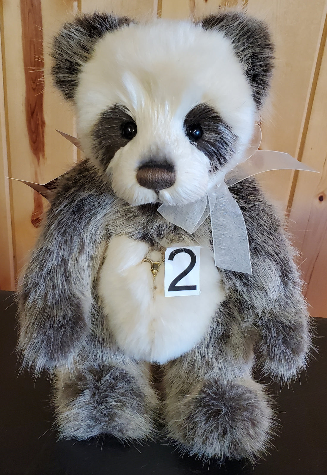 Ticklish - 11.5" Brown and Ivory Standing Panda by Charlie Bears