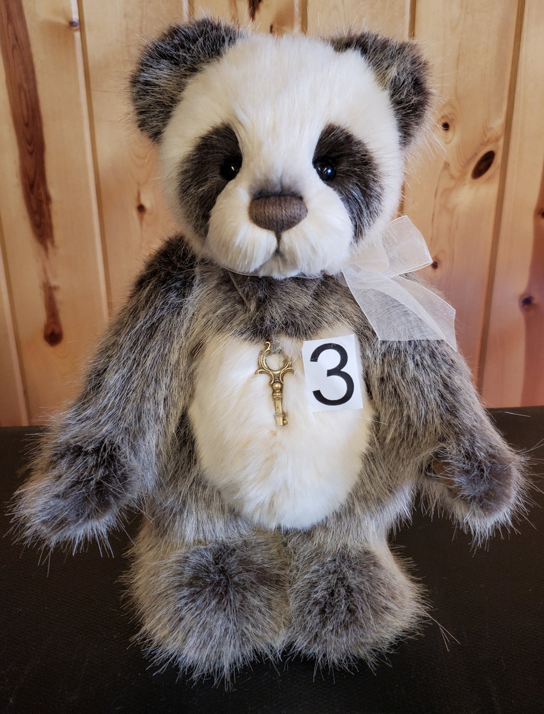 Ticklish - 11.5" Brown and Ivory Standing Panda by Charlie Bears
