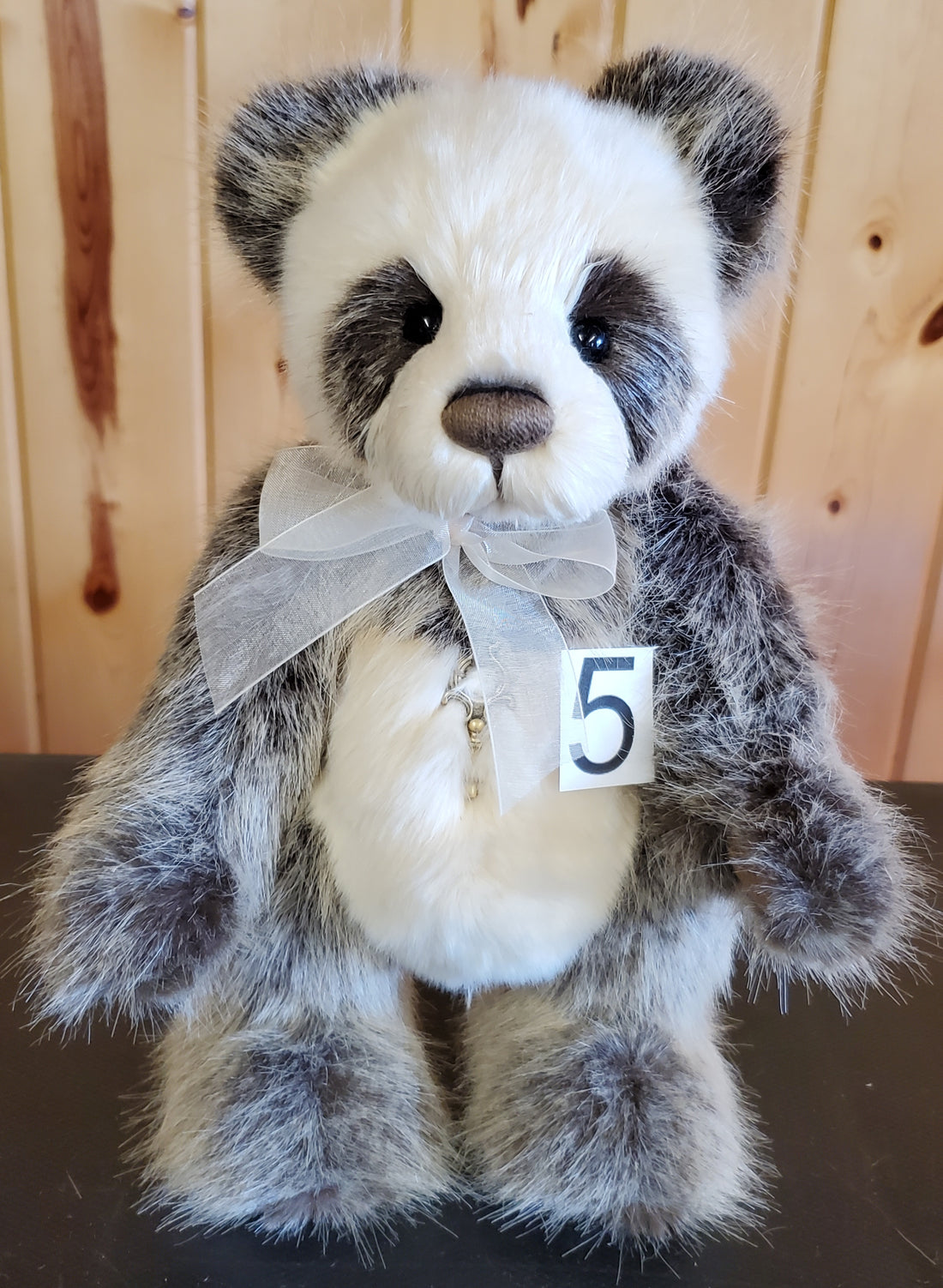 Ticklish - 11.5" Brown and Ivory Standing Panda by Charlie Bears