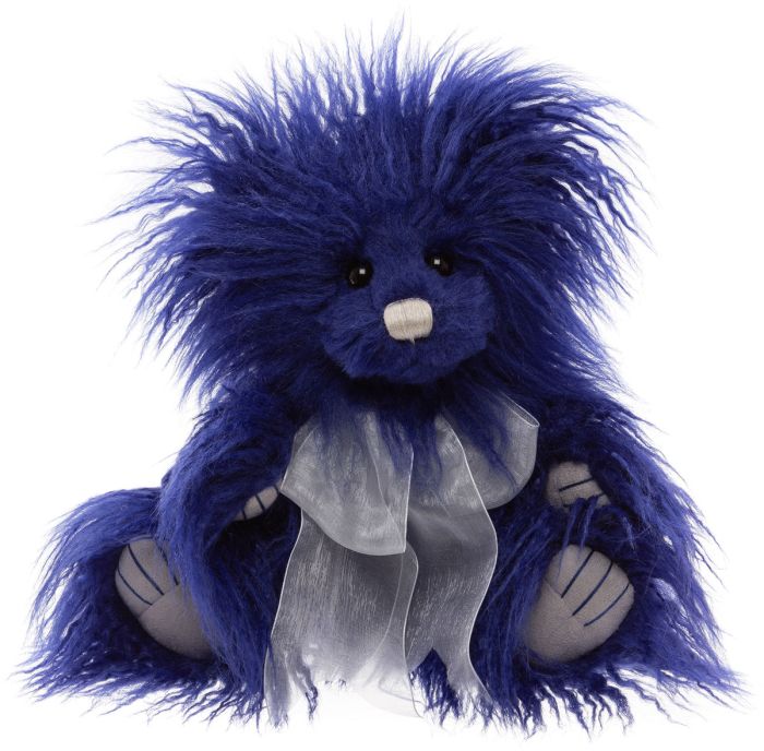 Fuzzbert - 13" Deep Blue Bear w/Wild Hair by Charlie Bears