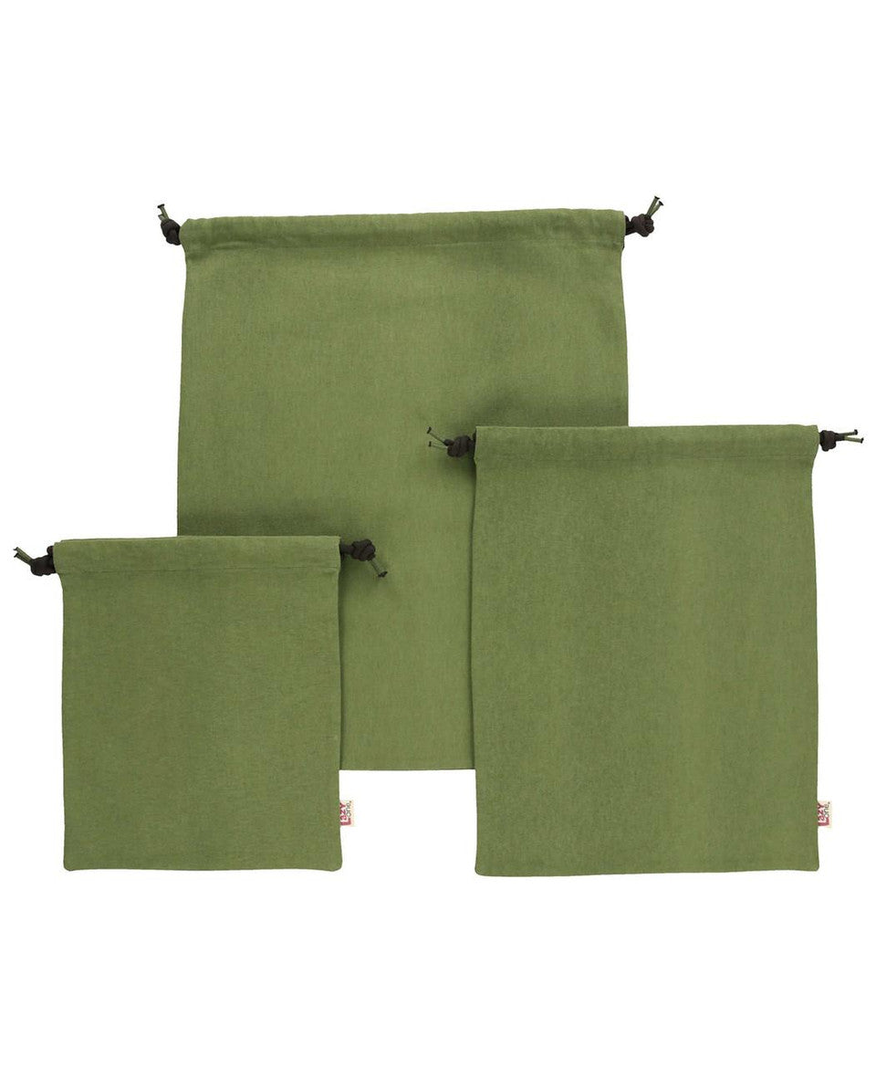 Set of 3 Rope Tie-String Cloth Bigfoot Gift Bags by LazyOne