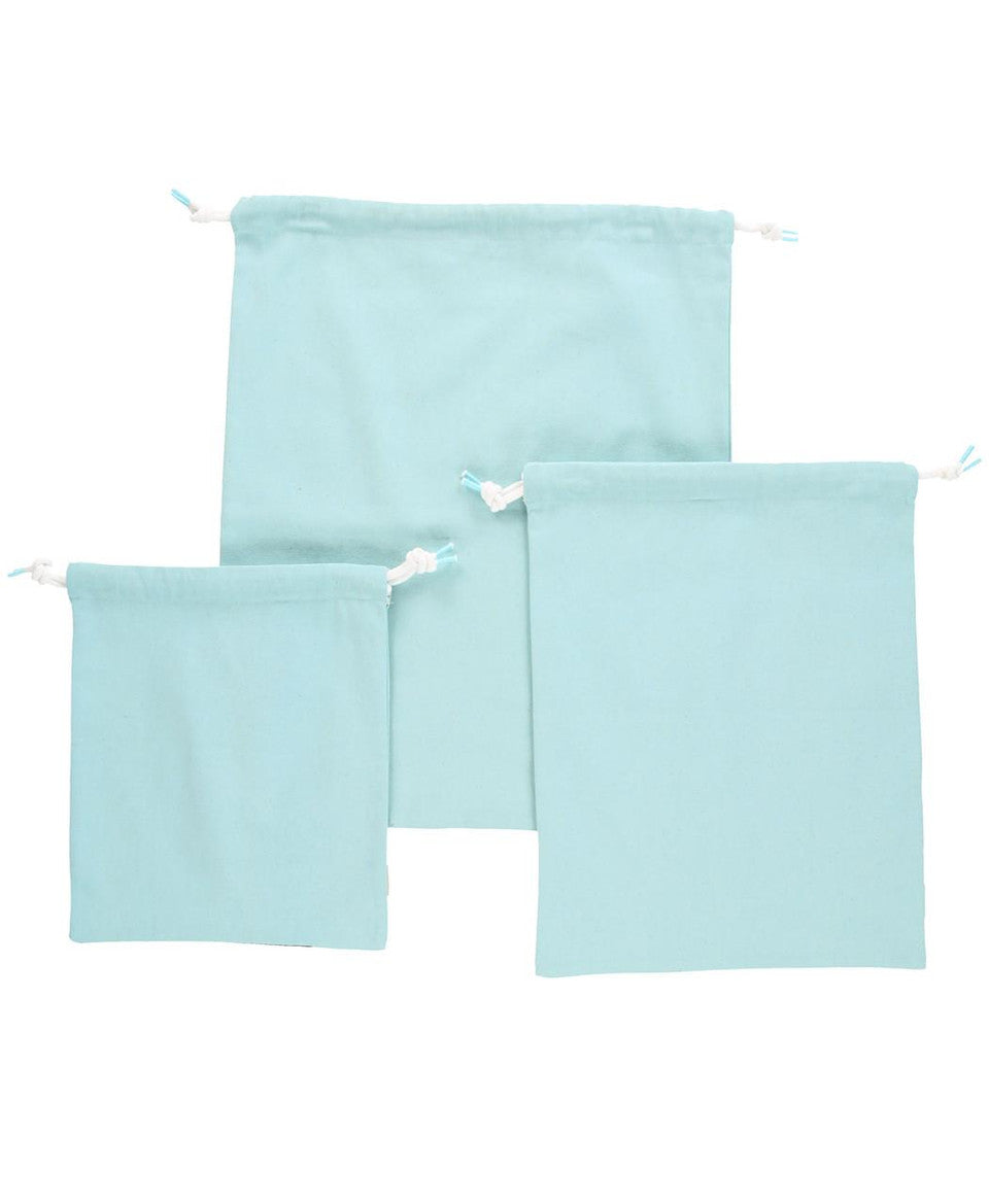 Set of 3 Rope Tie-String Cloth Birthday Bear Gift Bags by LazyOne