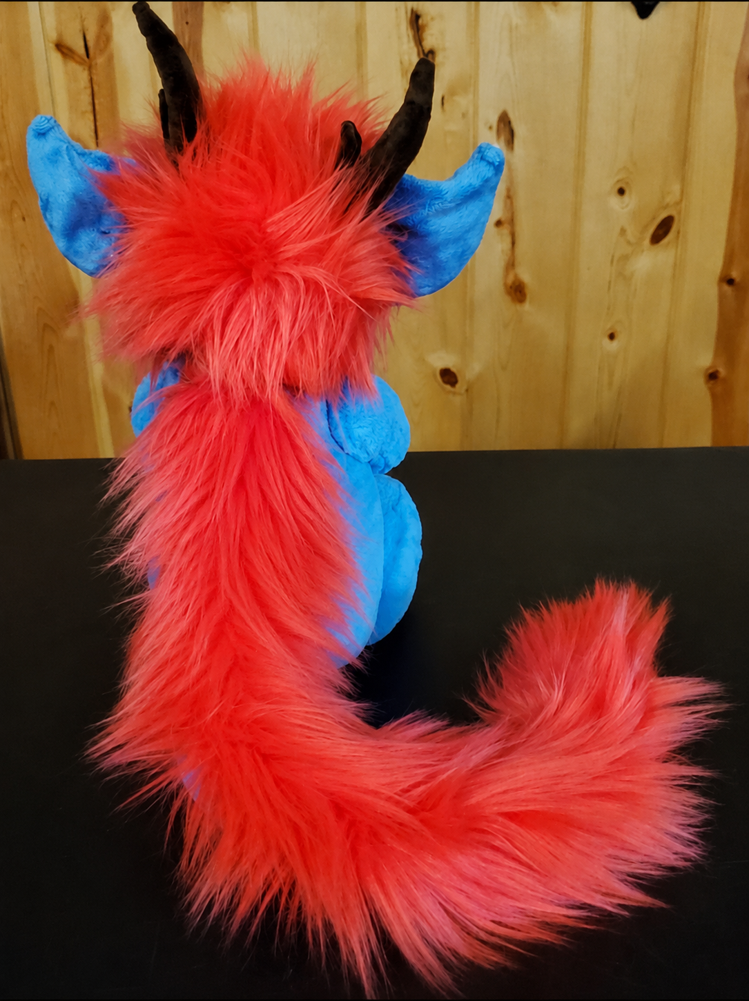 Zen Zhu - 17" Blue and Red Eastern Dragon
