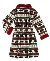 Bear Fairisle Plush Robe by Lazyone - Size S/M