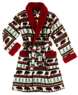 Bear Fairisle Plush Robe by Lazyone - Size S/M