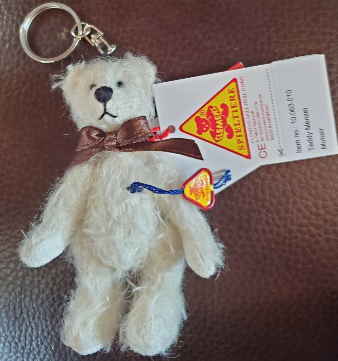 Menzel - 4" Mohair Polar Bear Key Ring