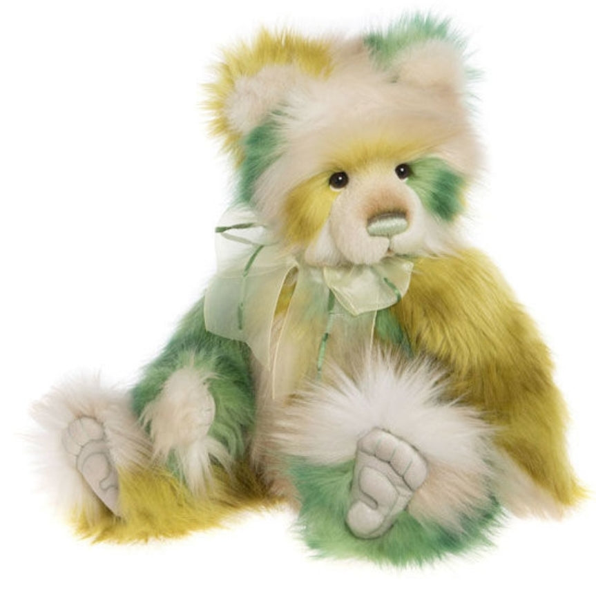 Shindig - 19" Green and Gold Long-Haired Panda by Charlie Bears