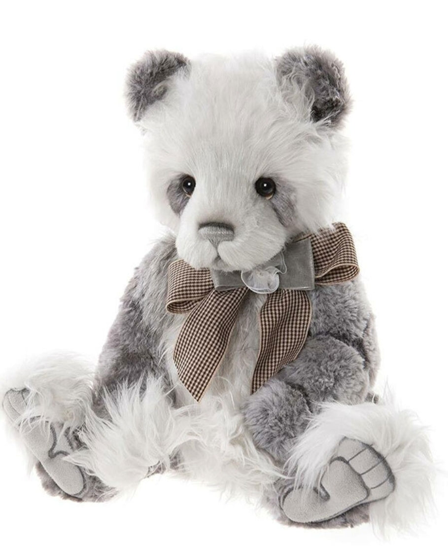 Dominique - 15" Grey and White Panda by Charlie Bears