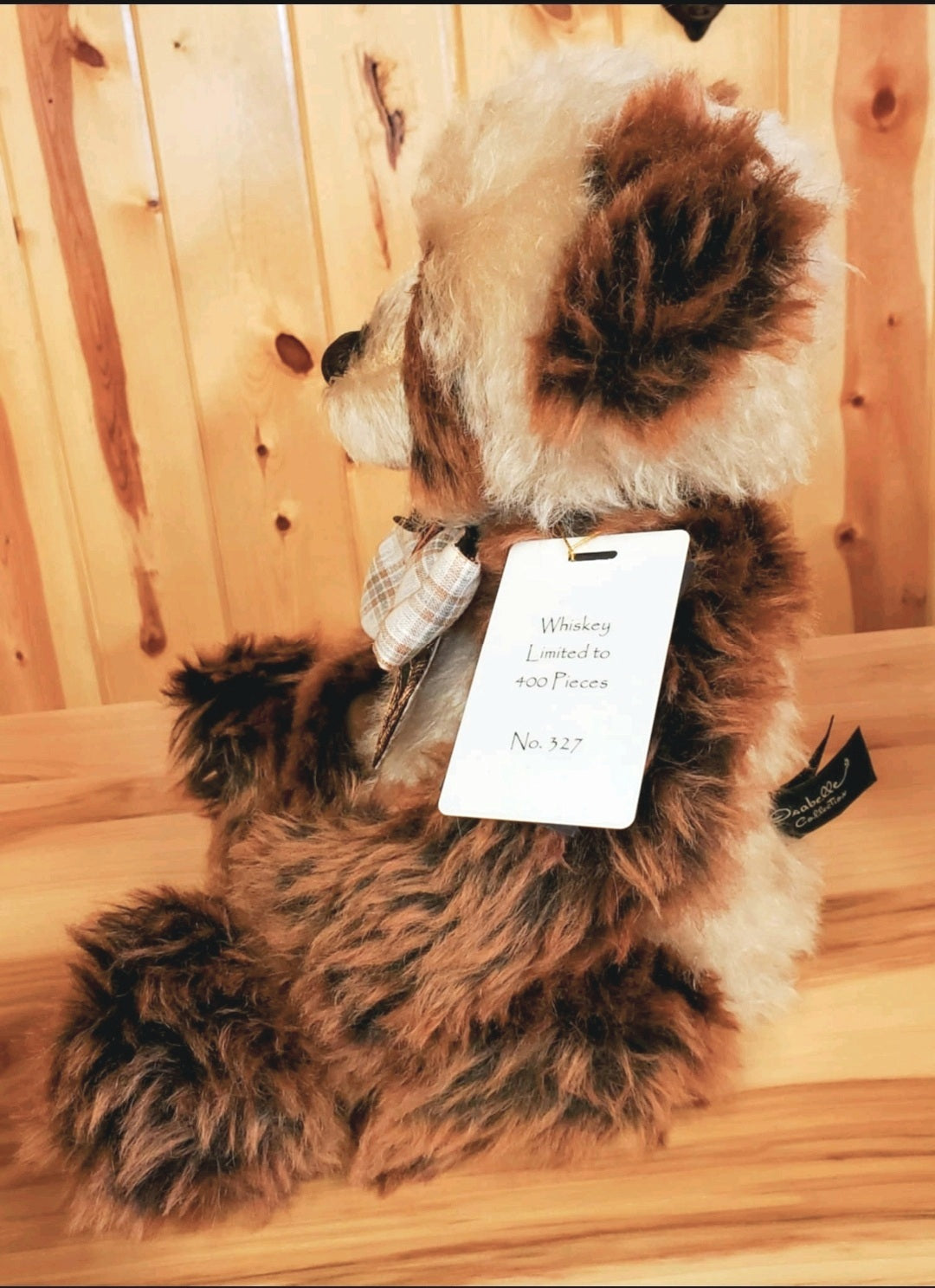 Whiskey - 16" Brown & Tan Mohair Panda - Isabelle Collection - 400 Made!