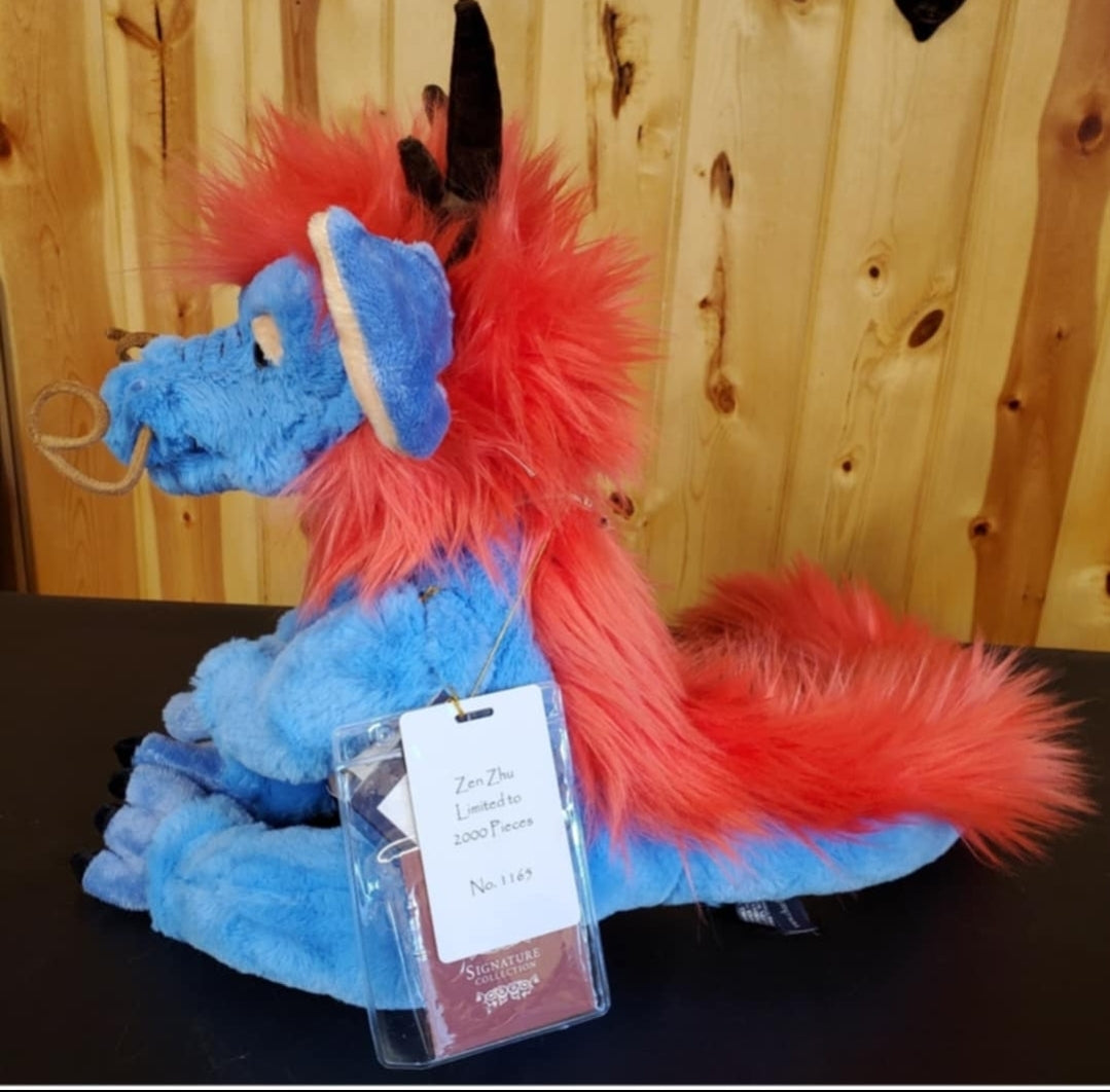 Zen Zhu - 17" Blue and Red Eastern Dragon