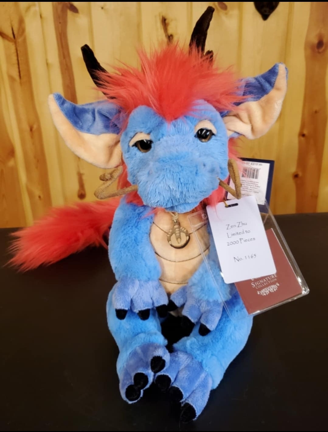 Zen Zhu - 17" Blue and Red Eastern Dragon