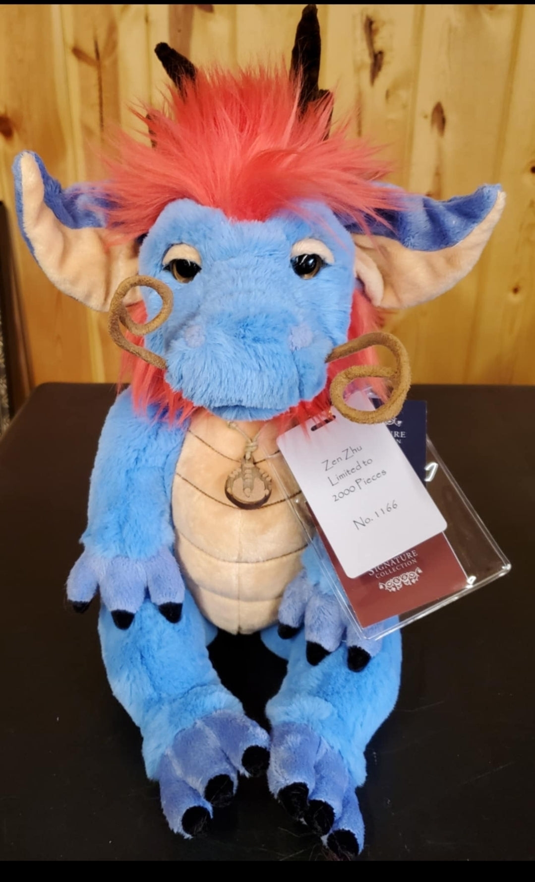 Zen Zhu - 17" Blue and Red Eastern Dragon