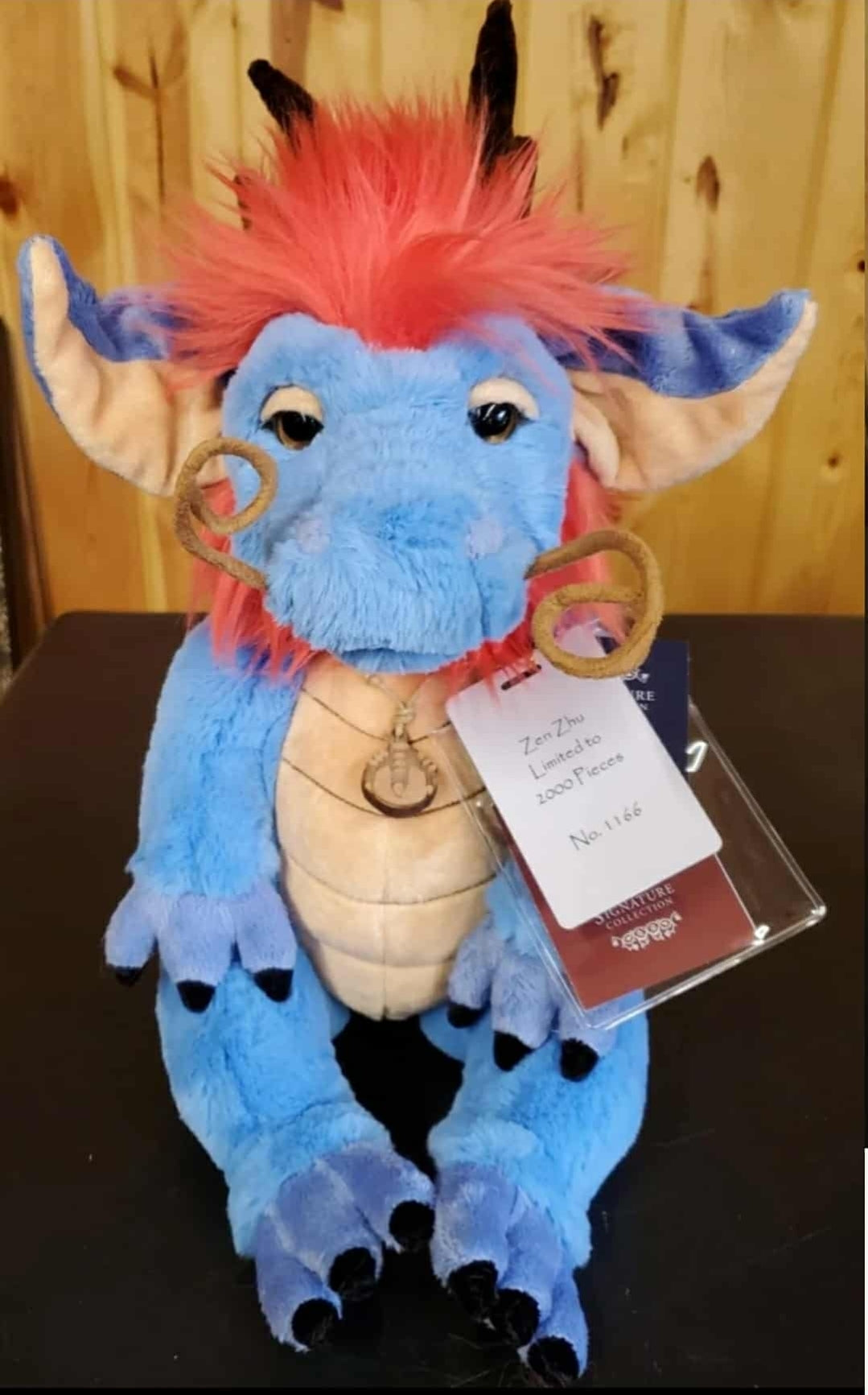 Zen Zhu - 17" Blue and Red Eastern Dragon