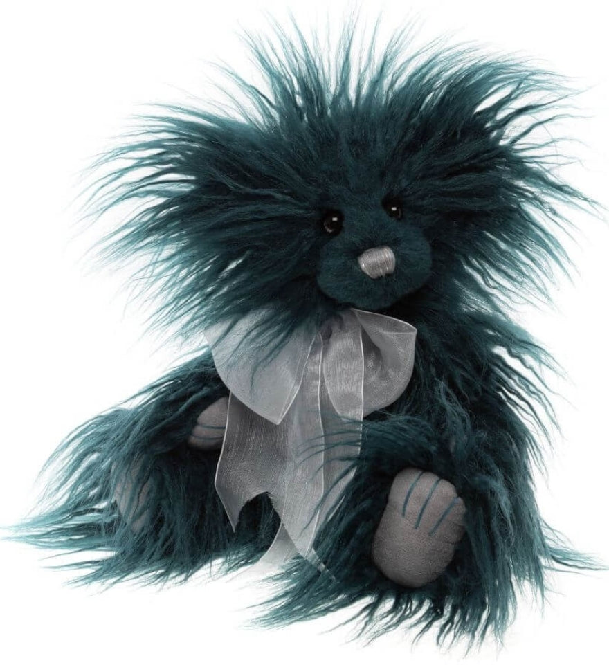 Fuzzball - 13" Shaggy, Teal Blue / Green Plush by Charlie Bears