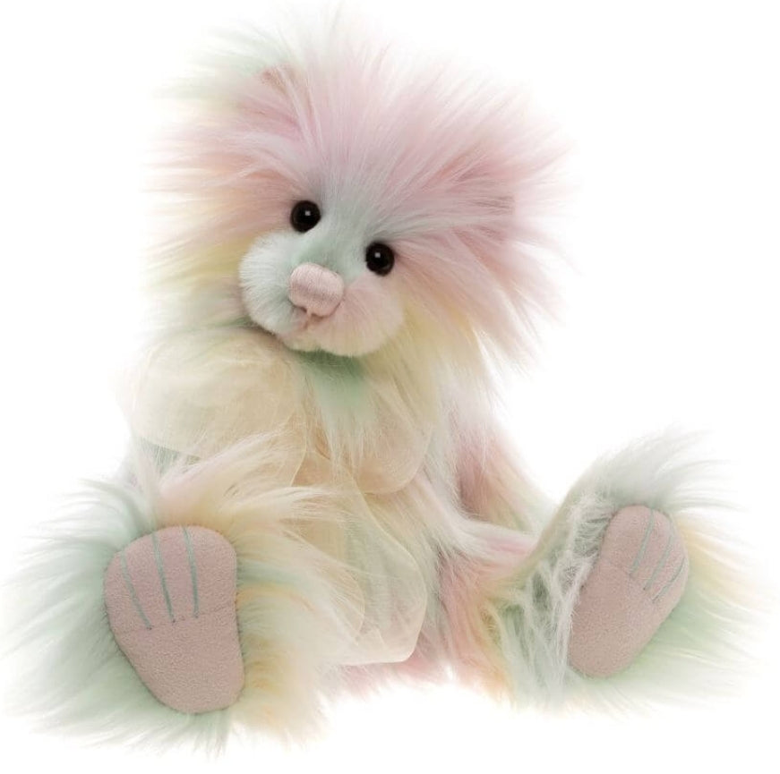Bubblegum - 11" Pastel Pink, Green, Yellow Plush by Charlie Bears