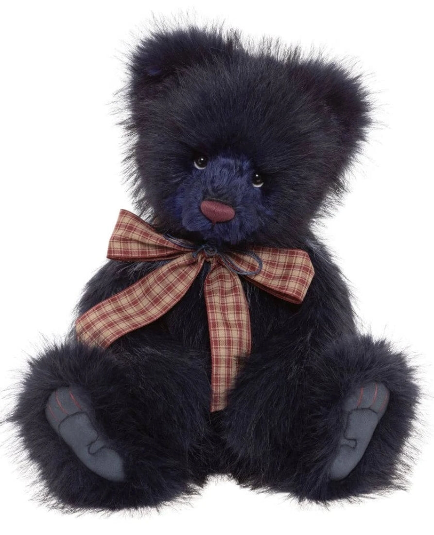 Indigo - 18" Deep Blue Plumo Bear w/ Chunky Body and Soft Fur by Charlie Bears