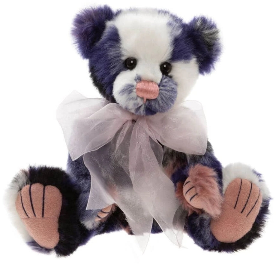 Zuri - 11" Bear w/ blue, black, cream, and pink - by Charlie Bears