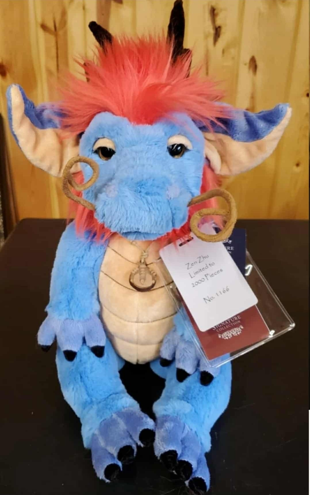 Zen Zhu - 17" Blue and Red Eastern Dragon