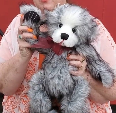 Foster - 18" Grey and White Wobble-Jointed (Floppy) Plush by Charlie Bears