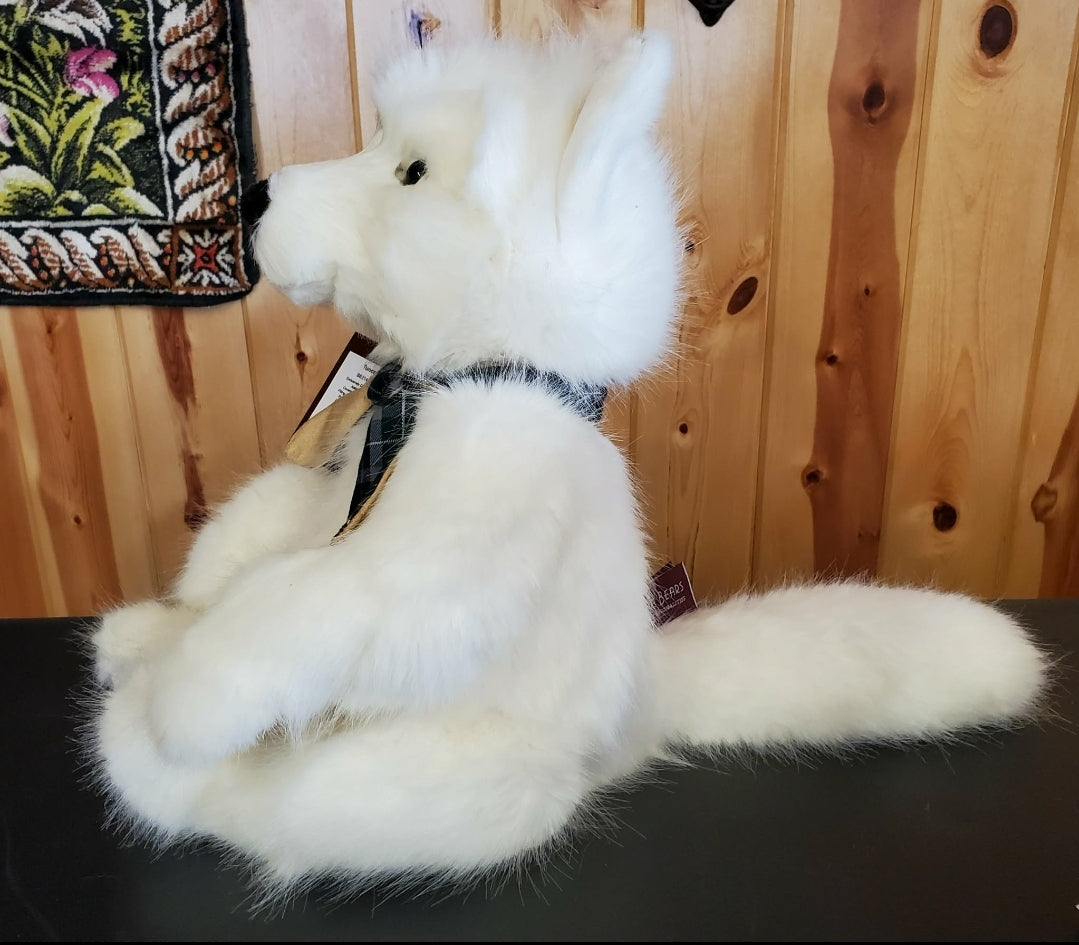 Tundra - 18" Non-Jointed White Arctic Fox by Charlie Bears - Safe for 18 months and up!